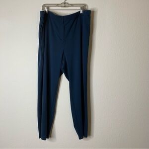 Eileen fisher Womens blue Ponte slouchy ankle pants 3X
